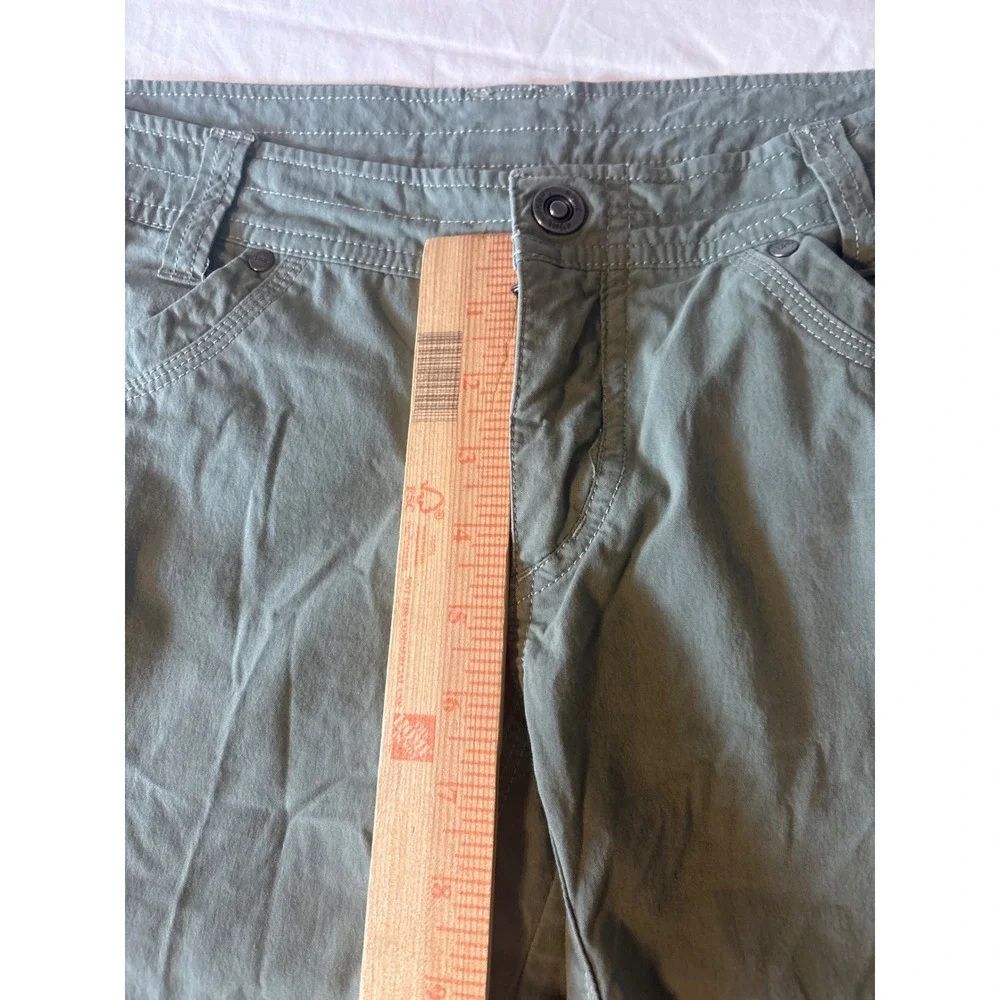 Kuhl Cargo Shorts Womens 8 Green Good Hiking‎ Outdoor Utility Sage Olive